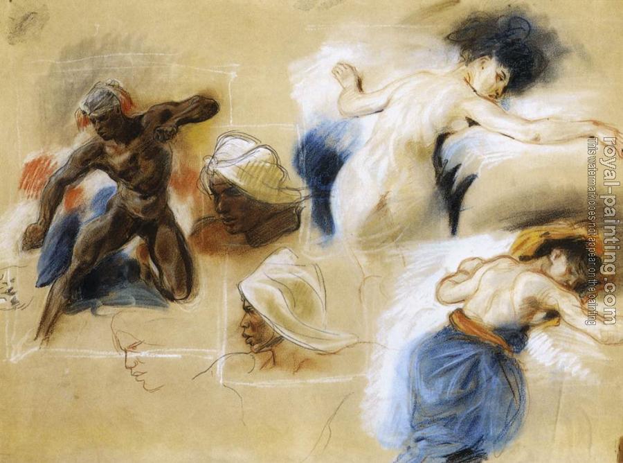 Eugene Delacroix : Sketch for The Death of Sardanapalus